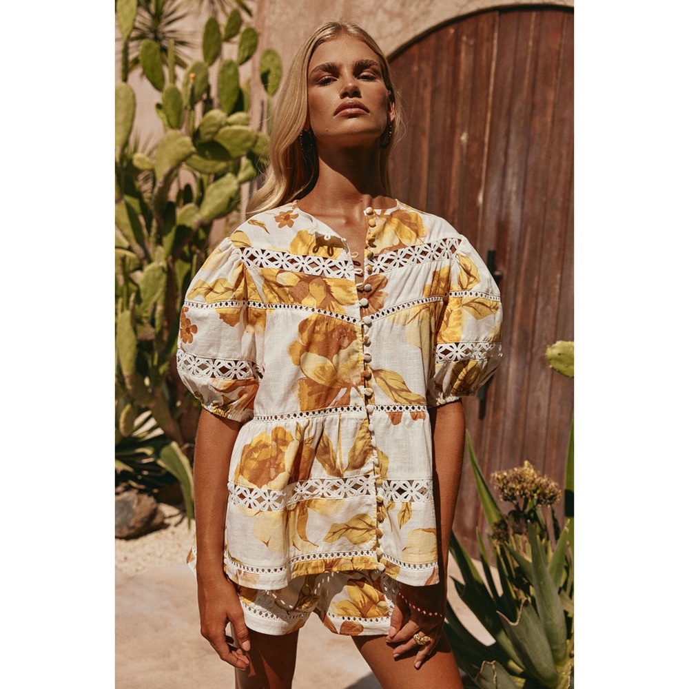 New Zaco Australia Sabo Jara Top in Agalia Floral Size XXS